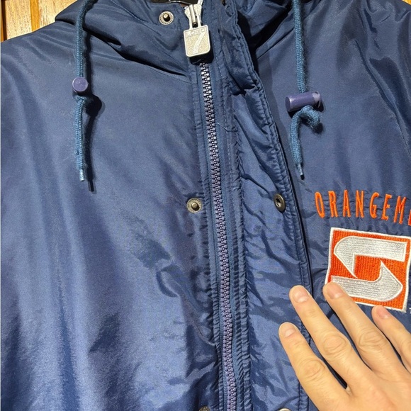 Vintage 90's Logo 7 Syracuse Orangemen NCAA Collegiate Parka Jacket Large - Picture 9 of 9
